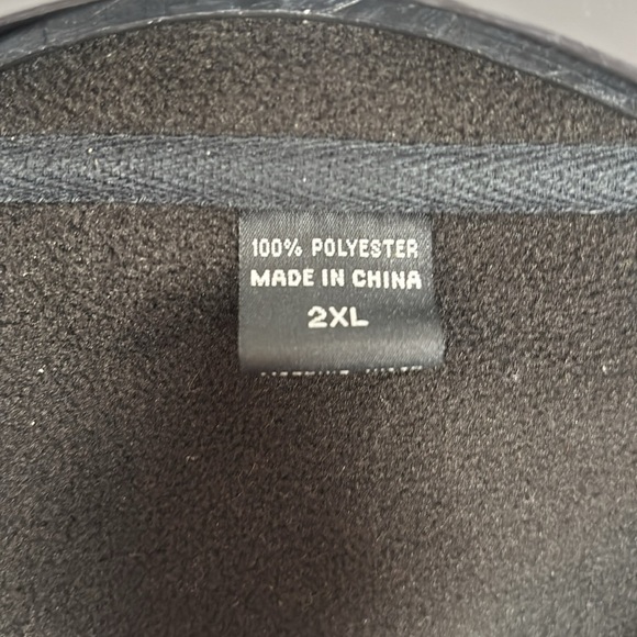 Men’s Jacket Coat Thick Fleece Work Chore Winter Hunting Outdoors Black 2XL Zip - Picture 3 of 6